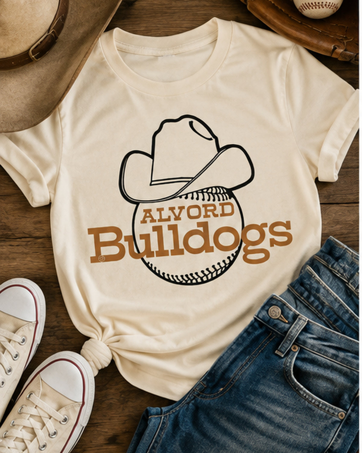Western Windup | Alvord Bulldogs Baseball T-Shirt