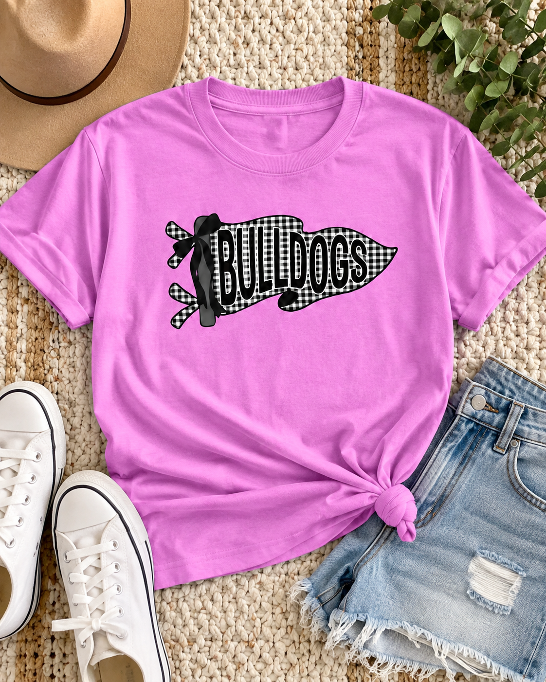 Gingham Grit | Bulldogs Cropped T-Shirt