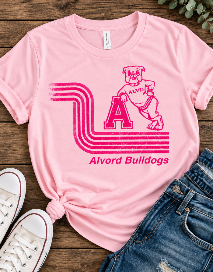 Pink Out Throwback Turn | Alvord Bulldogs T-Shirt