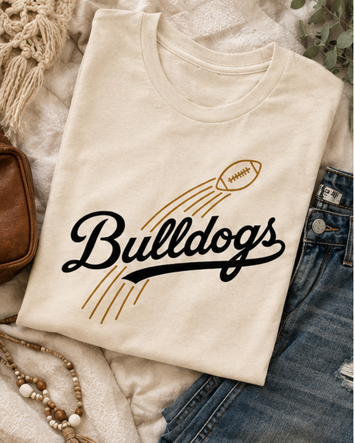 Gridiron Glide | Bulldogs Football T-Shirt
