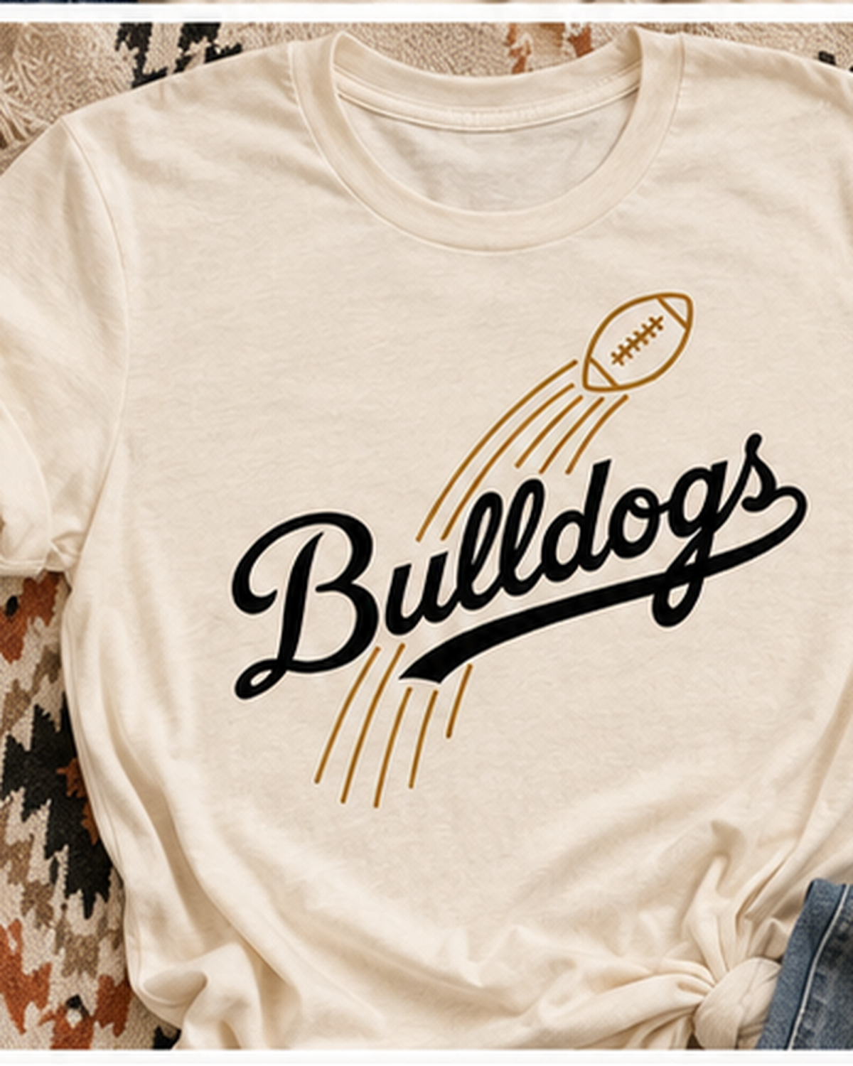 Gridiron Glide | Bulldogs Football T-Shirt